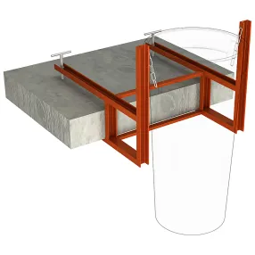 кронштейн для мусоросбросов, крепление к перекрытиям и балконам