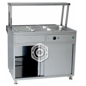 модуль-мармит стол холодильный трехрядный, нержавеющая сталь, 1200х700х1350