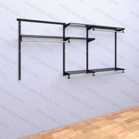 гардеробная система титан-gs-350 комплект №1 (цвет чёрный)