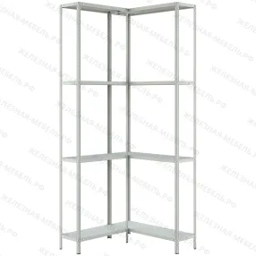стеллаж угловой ms strong 2550х1000х1000 (4 уровня глубиной 300 мм)