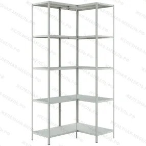 стеллаж угловой ms strong 2550х1200х1000 (5 уровней глубиной 500 мм)