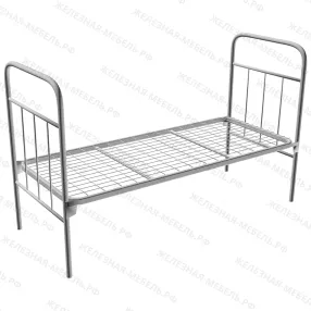 кровать по типу «армейская» к670с ложе 1900х700, закруглённое, сетка 100х60, 2 перемычки