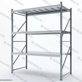 стеллаж сфм 2500х2000х1000 (3 яруса с настилом) цинк