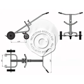 тележка для транспортировки металлических бочек кб 1 (без колёс)