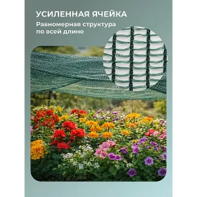 сетка фасадная затеняющая зеленая, 3х10 м, 30-35%