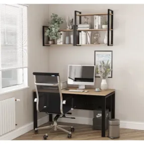 полка home-3 вяз натуральный/чёрный