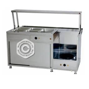 модуль-мармит первых и вторых блюд, нержавеющая сталь, 1650х700х1350