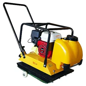 виброплита бензиновая c-120 с двигателем honda и баком для воды, ковриком и колесами